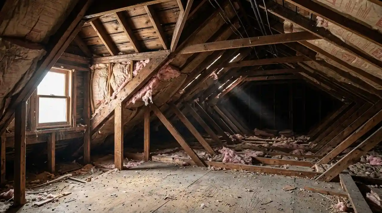 attic roof problem signs