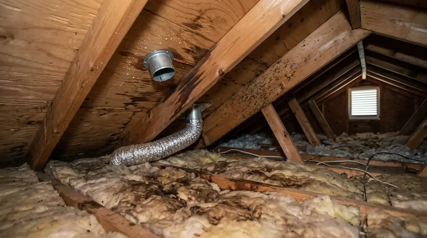 roof moisture buildup causes