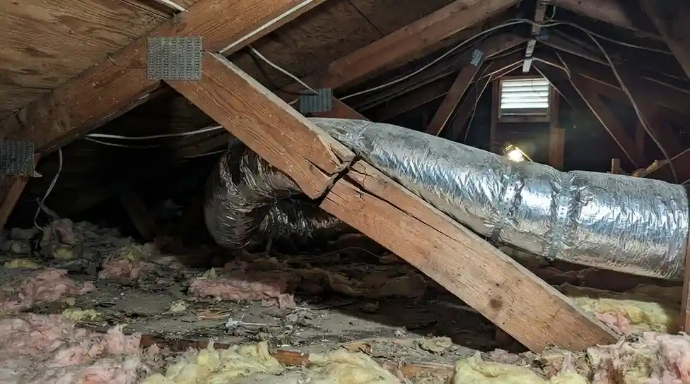 damaged or failing roof trusses rafters 